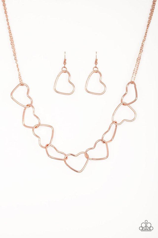 Collar Paparazzi ~ Unbreak My Heart - Oro rosa