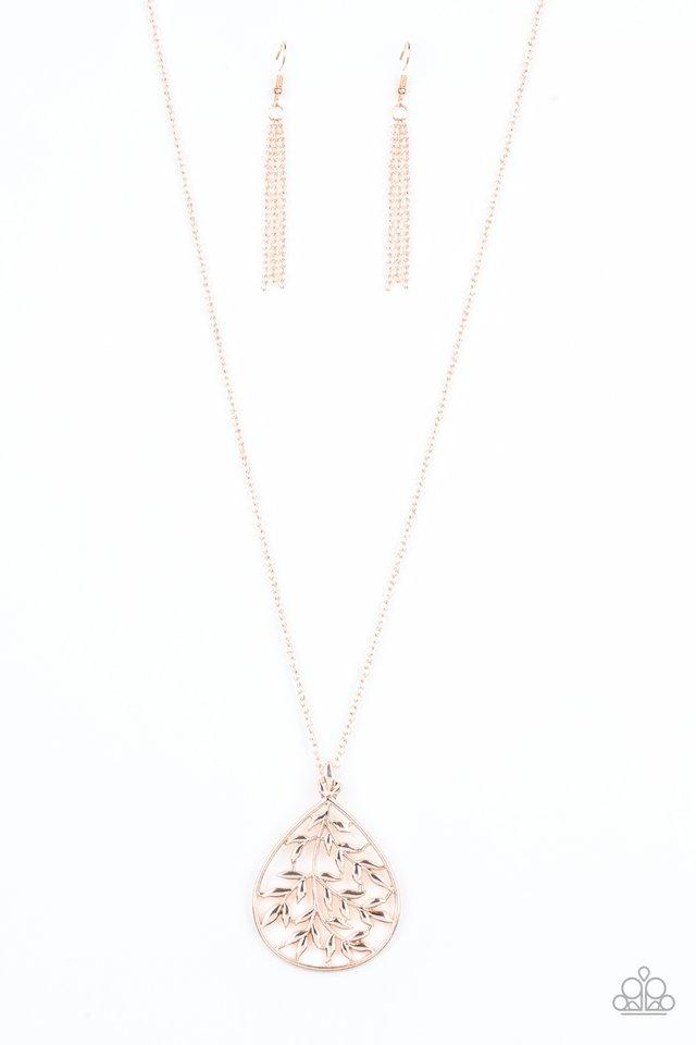 Paparazzi Necklace ~ BOUGH Down - Rose Gold