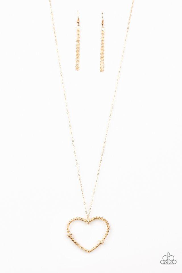 Paparazzi Necklace ~ Straight From The Heart - Gold