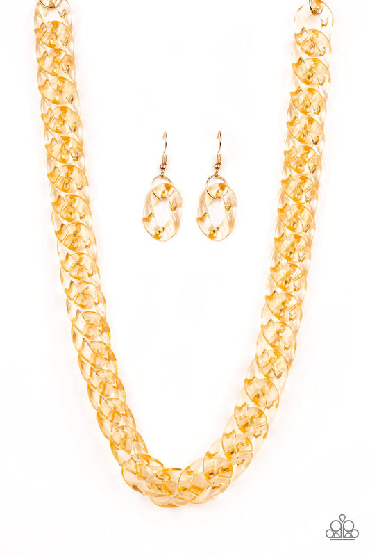 Paparazzi Necklace ~ Put It On Ice - Gold