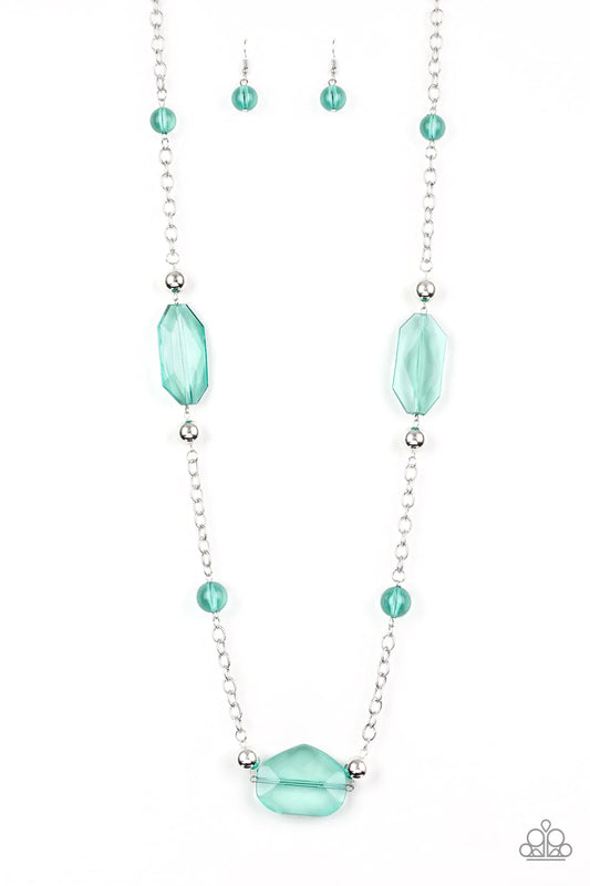 Collar Paparazzi ~ Charm de cristal - Verde