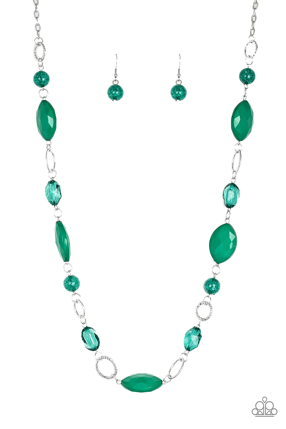 Paparazzi Necklace ~ Shimmer Simmer - Green