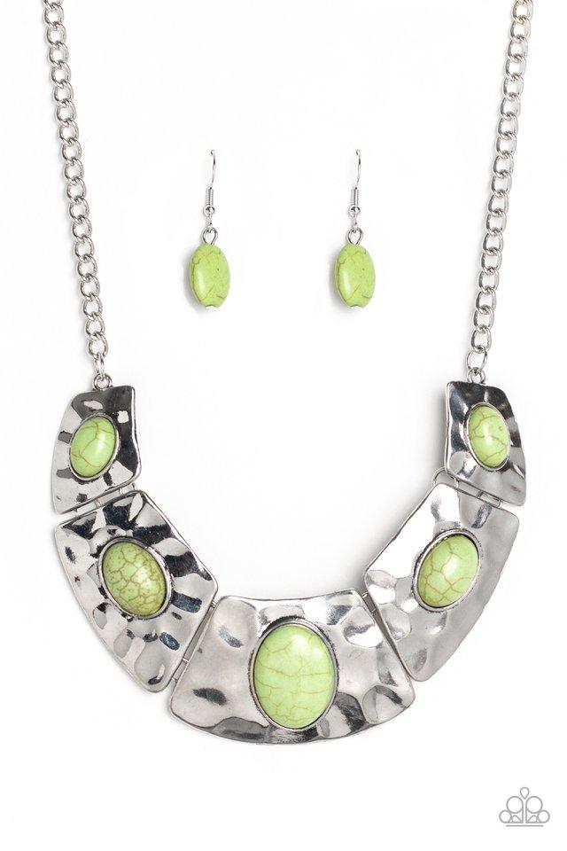 Paparazzi Necklace ~ RULER In Favor - Green
