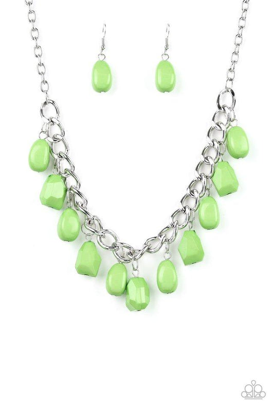 Paparazzi Necklace ~ Take The COLOR Wheel! - Green