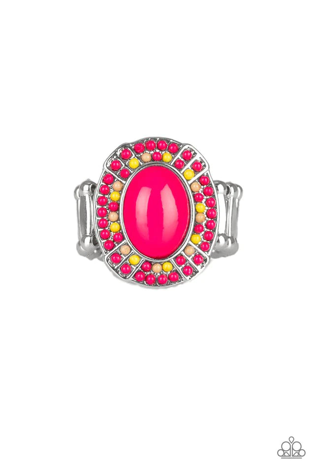 Paparazzi Ring ~ Colorfully Rustic - Pink