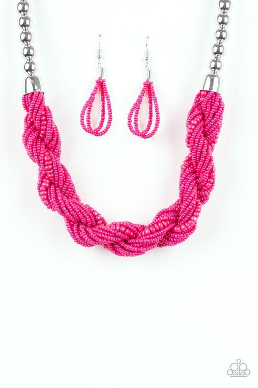 Paparazzi Necklace ~ Savannah Surfin - Pink