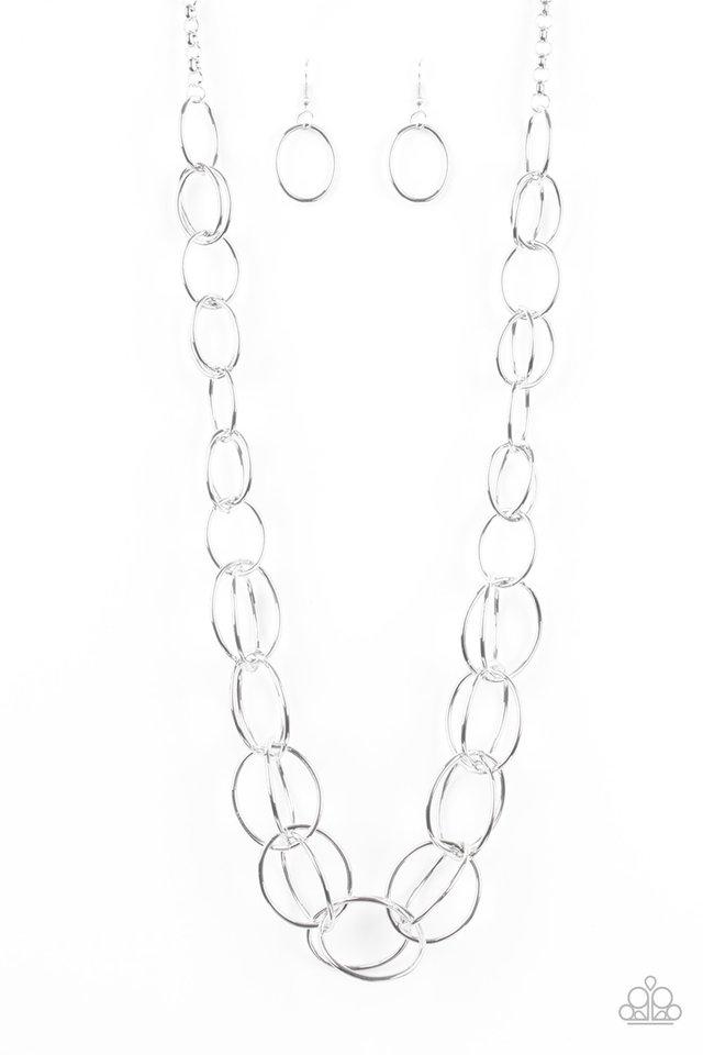 Collar Paparazzi ~ Elegantemente atrapado - Plata