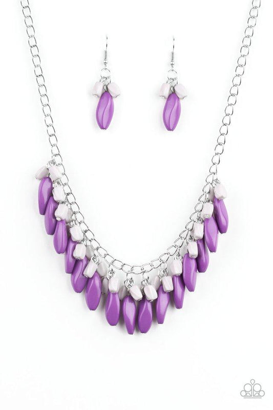 Paparazzi Necklace ~ Bead Binge - Purple