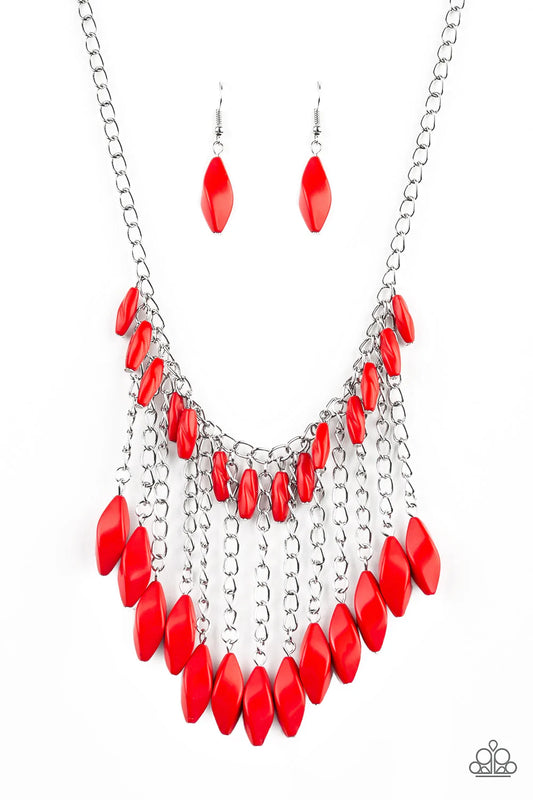 Paparazzi Necklace ~ Venturous Vibes - Red