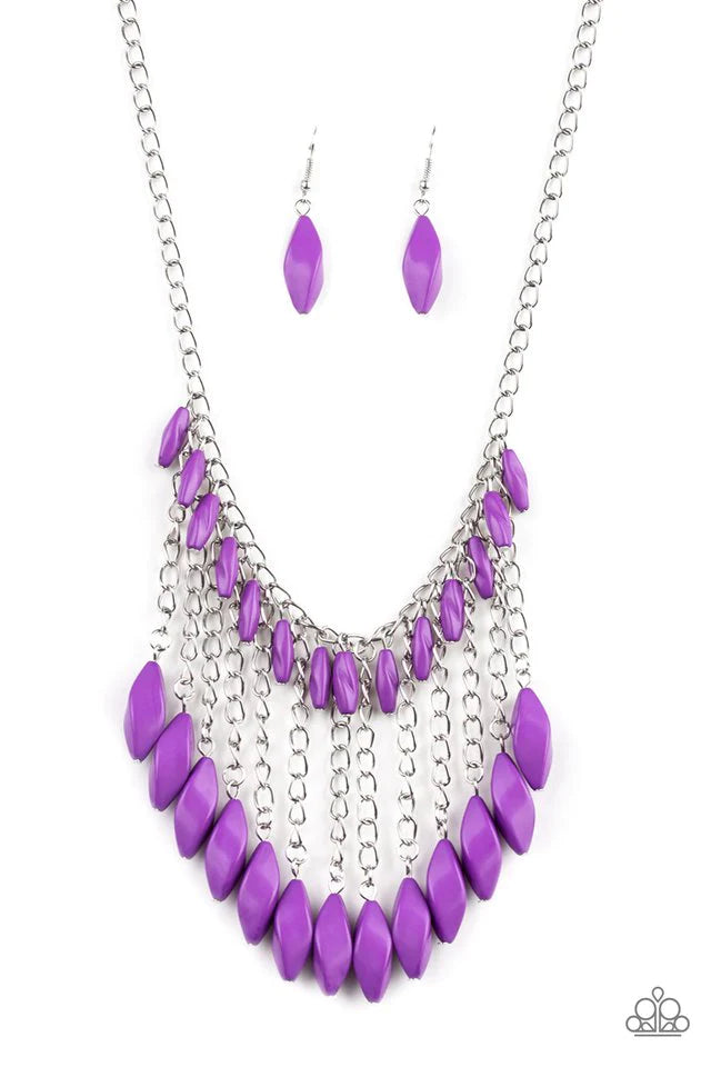 Paparazzi Necklace ~ Venturous Vibes - Purple