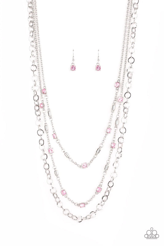 Paparazzi Necklace ~ Metro Mixer - Pink