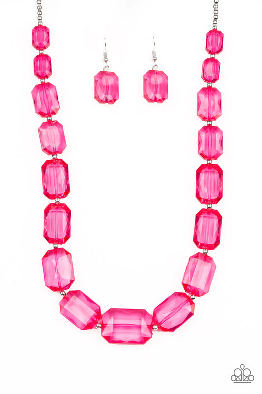 Paparazzi Necklace ~ ICE Versa - Pink