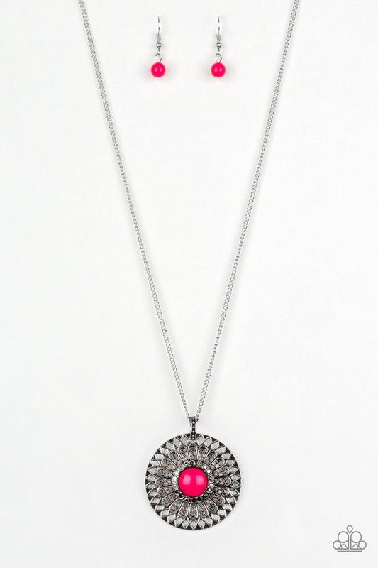 Paparazzi Necklace ~ So Solar - Pink