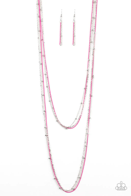 Paparazzi Necklace ~ What A COLORFUL World - Pink