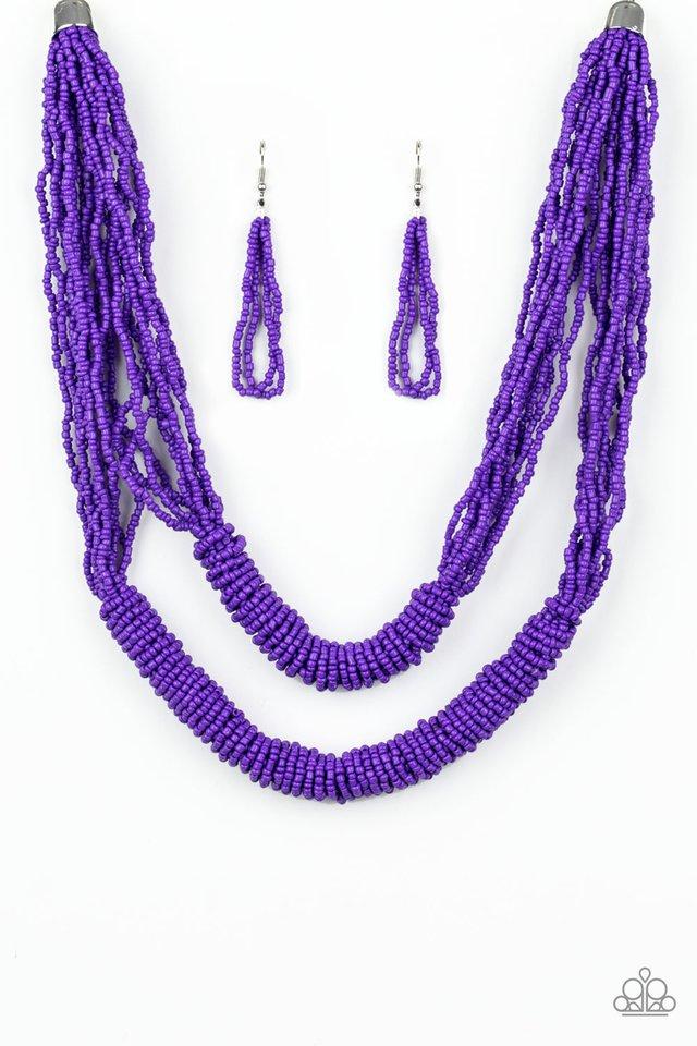 Paparazzi Necklace ~ Right As RAINFOREST - Purple