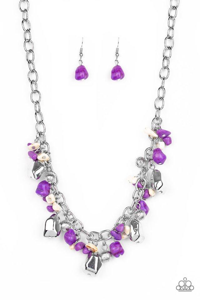 Paparazzi Necklace ~ Quarry Trail - Purple