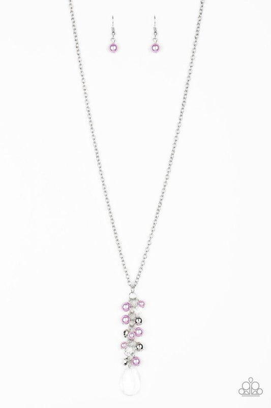 Paparazzi Necklace ~ Teardrop Serenity - Purple