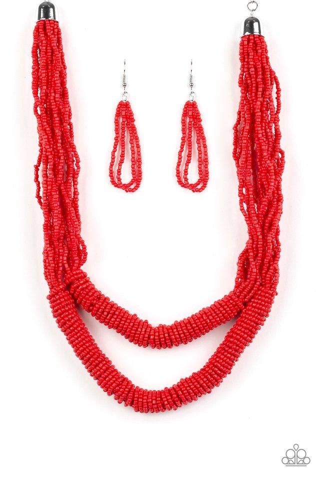 Paparazzi Necklace ~ Right As RAINFOREST - Red