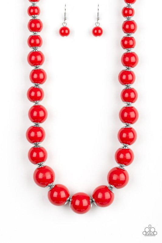 Paparazzi Necklace ~ Everyday Eye Candy - Red