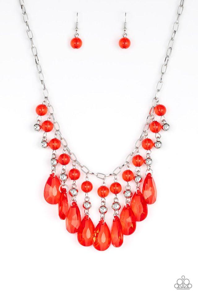 Paparazzi Necklace ~ Beauty School Drop Out - Red