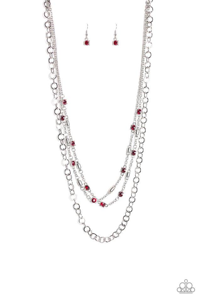 Paparazzi Necklace ~ Metro Mixer - Red