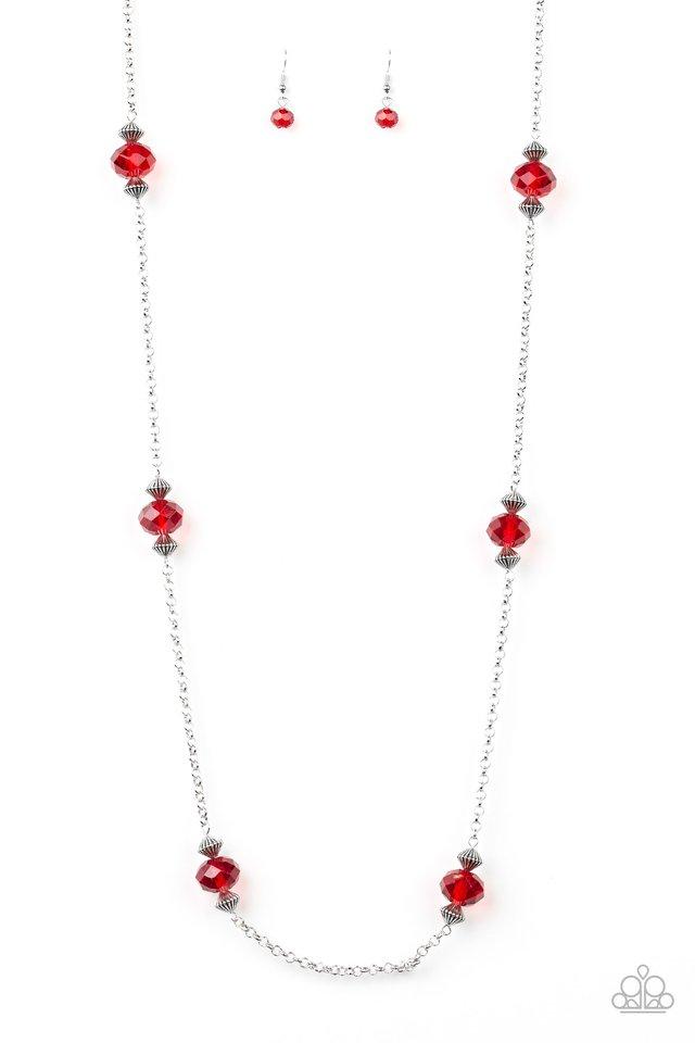 Paparazzi Necklace ~ Season of Sparkle - Red
