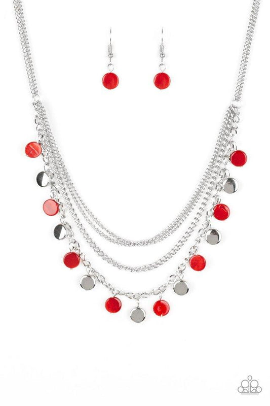 Collar Paparazzi ~ Sabor a Playa - Rojo