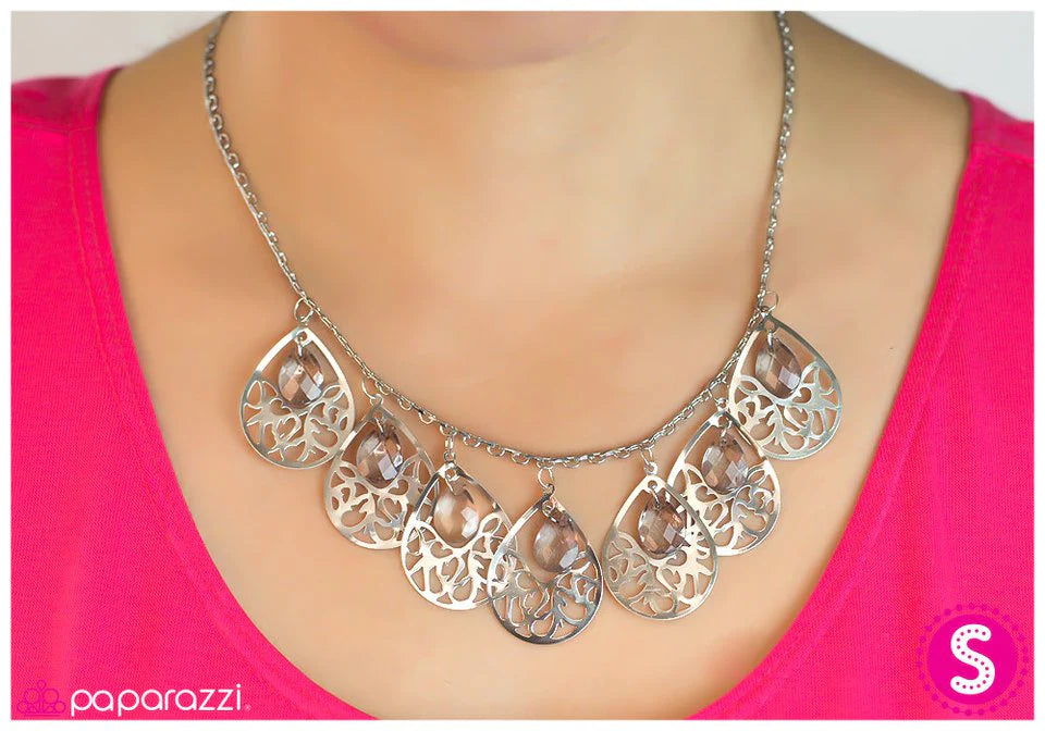 Collar Paparazzi ~ Lágrimas de felicidad - Plata