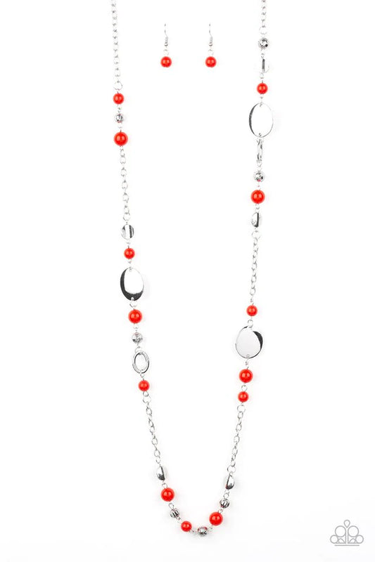 Paparazzi Necklace ~ Serenely Springtime - Red