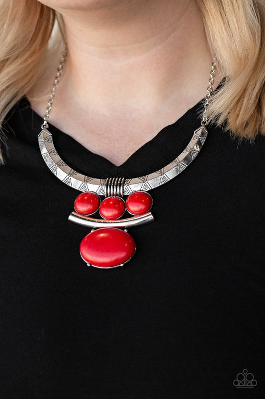 Commander In CHIEFETTE - Red - Paparazzi Necklace Image