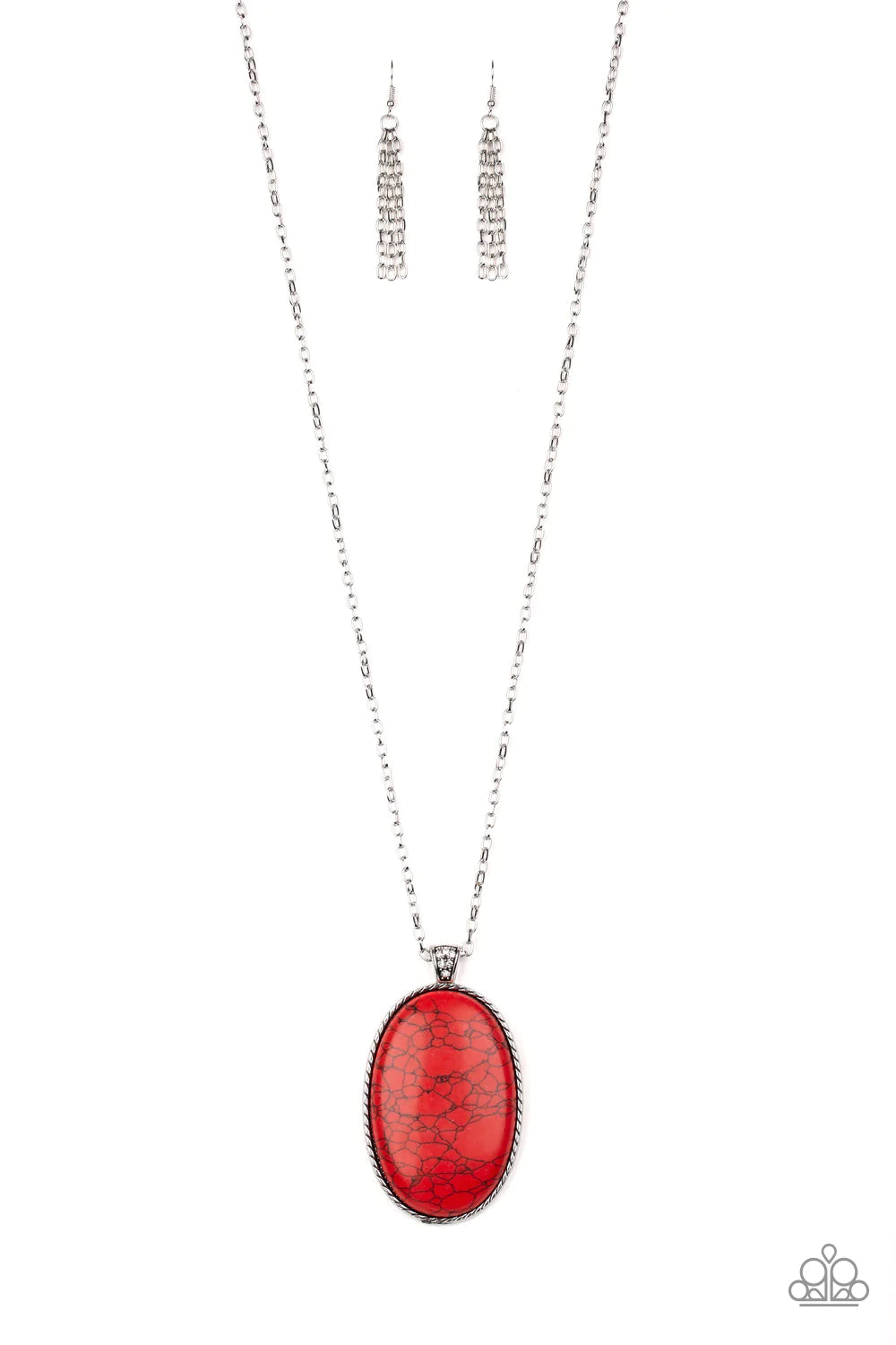 Paparazzi Necklace ~ Stone Stampede - Red