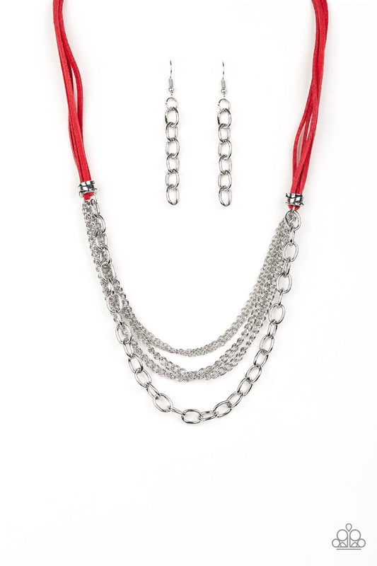 Paparazzi Necklace ~ Free Roamer - Red