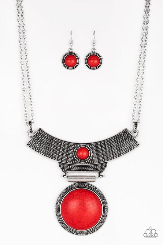 Paparazzi Necklace ~ Lasting EMPRESS-ions - Red