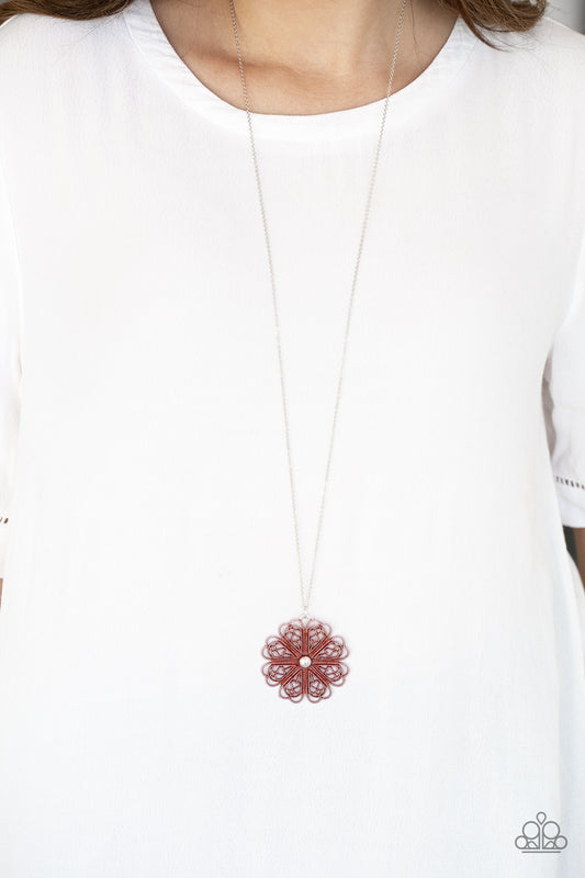 Paparazzi Necklace ~ Spin Your PINWHEELS - Red