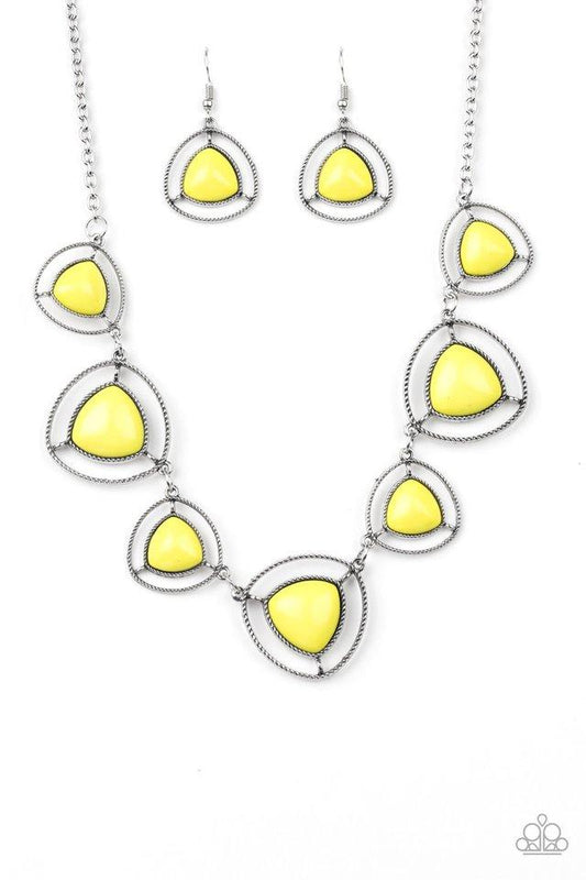 Paparazzi Necklace ~ Make A Point - Yellow