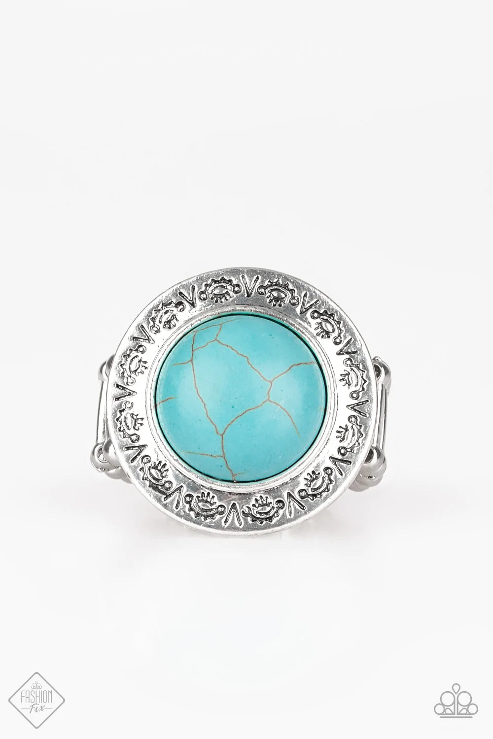 Paparazzi Ring ~ Geo Glyphs  - Blue