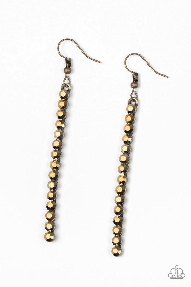 Paparazzi Earring ~ Grunge Meets Glamour - Brass