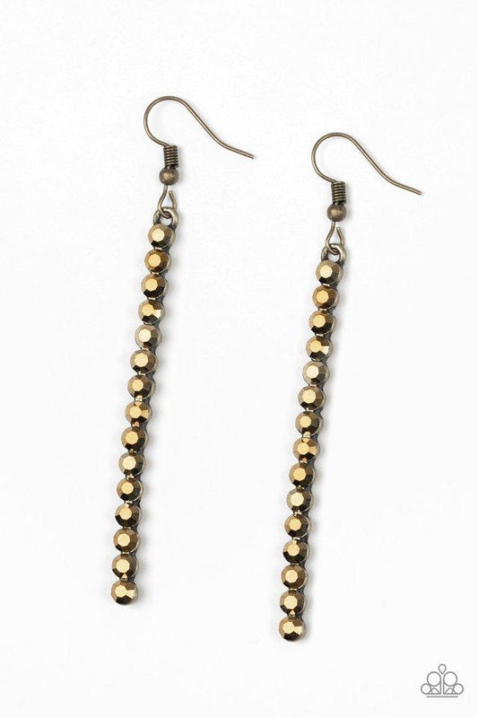 Paparazzi Earring ~ Grunge Meets Glamour - Brass