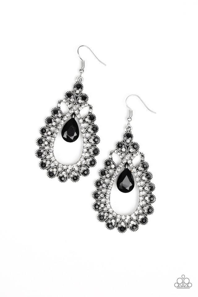Paparazzi Earring ~ All About Business - Black