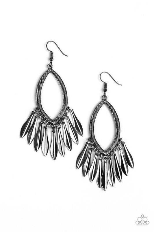 Paparazzi Earring ~ My FLAIR Lady - Black