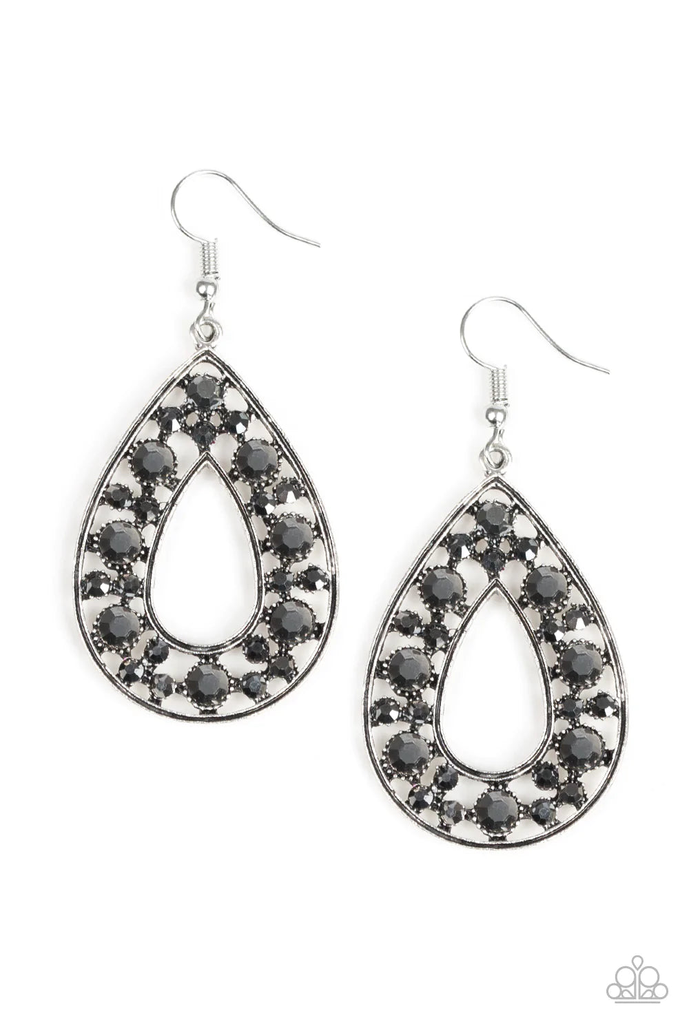 Paparazzi Earring ~ Midnight Magic - Silver