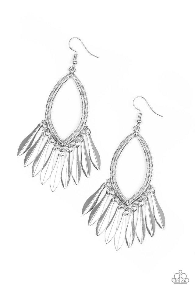 Paparazzi Earring ~ My FLAIR Lady - Silver