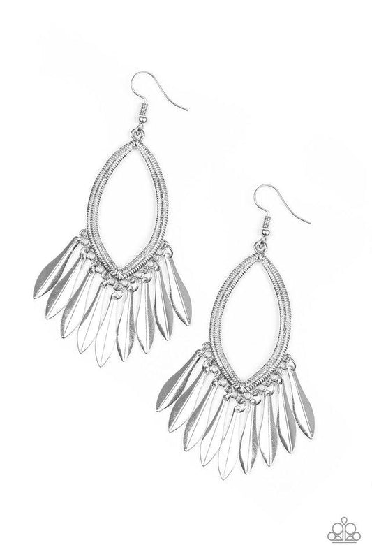 Paparazzi Earring ~ My FLAIR Lady - Silver