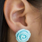 Paparazzi Earring ~ Rose Roulette - Blue