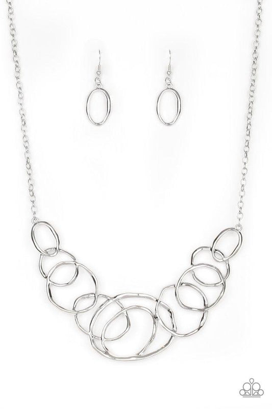 Paparazzi Necklace ~ All Around Radiance - Silver