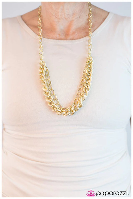 Paparazzi Necklace ~ Snowblind - Gold