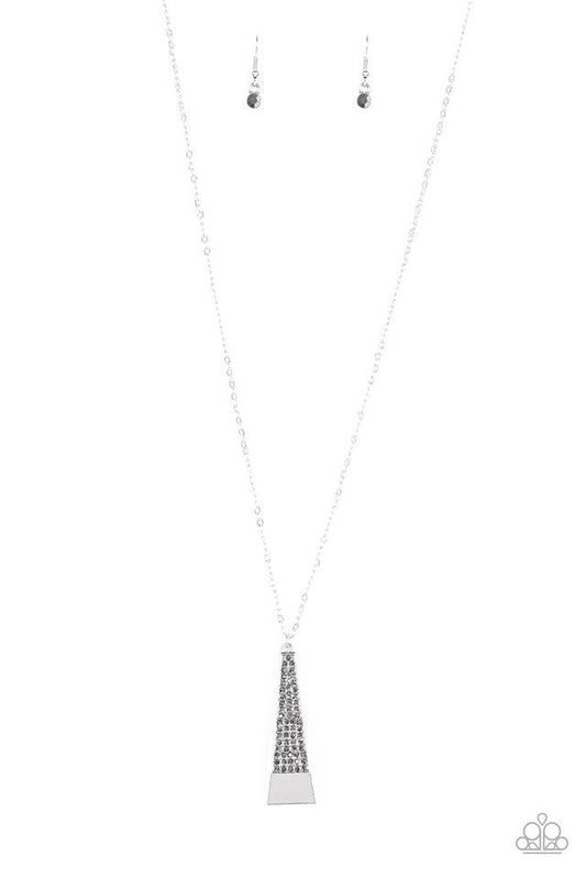 Paparazzi Necklace ~ Prized Pendulum - Silver