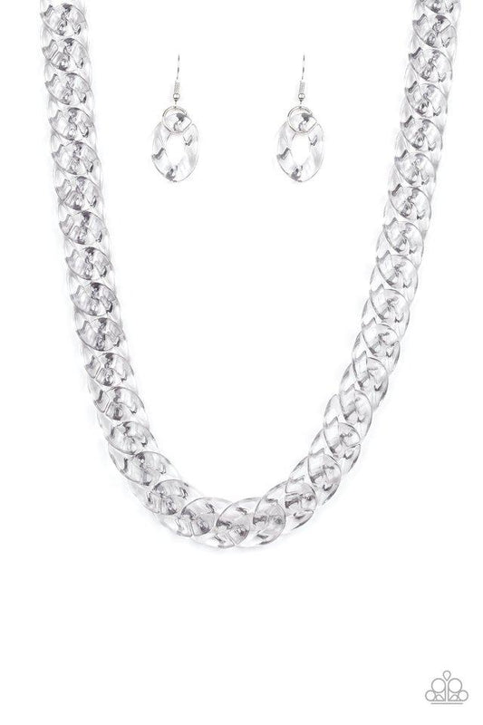 Paparazzi Necklace ~ Put It On Ice - Silver