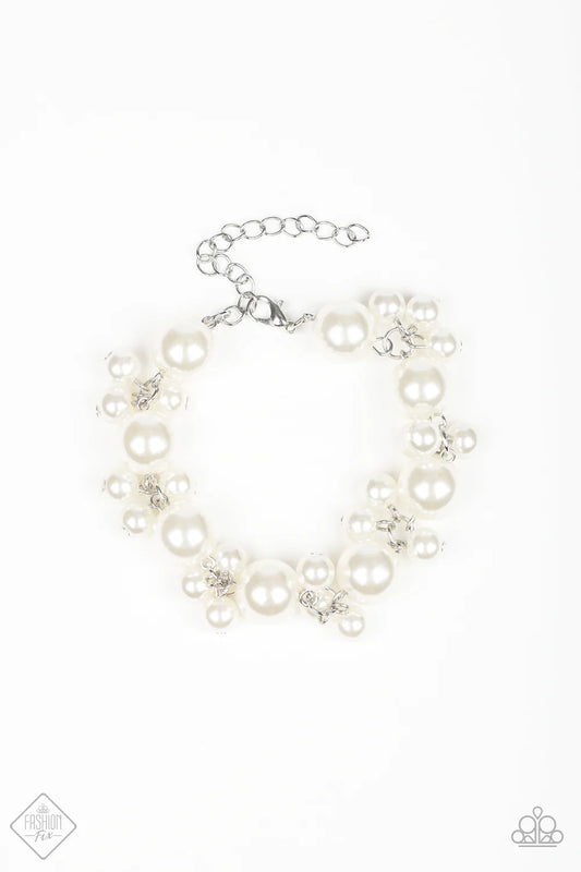 Paparazzi Bracelet ~ Broadway Ballroom  - White