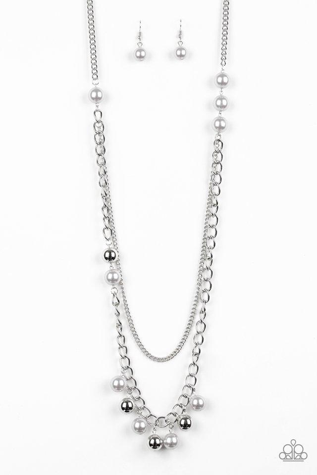 Paparazzi Necklace ~ Modern Musical - Silver